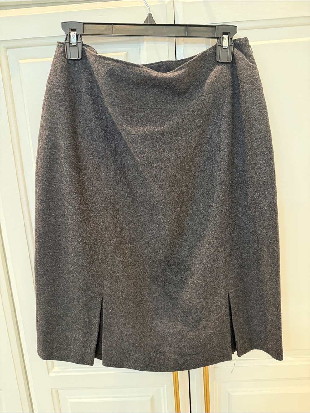 Banana Republic Dark Gray Pencil Skirt with Front Slits